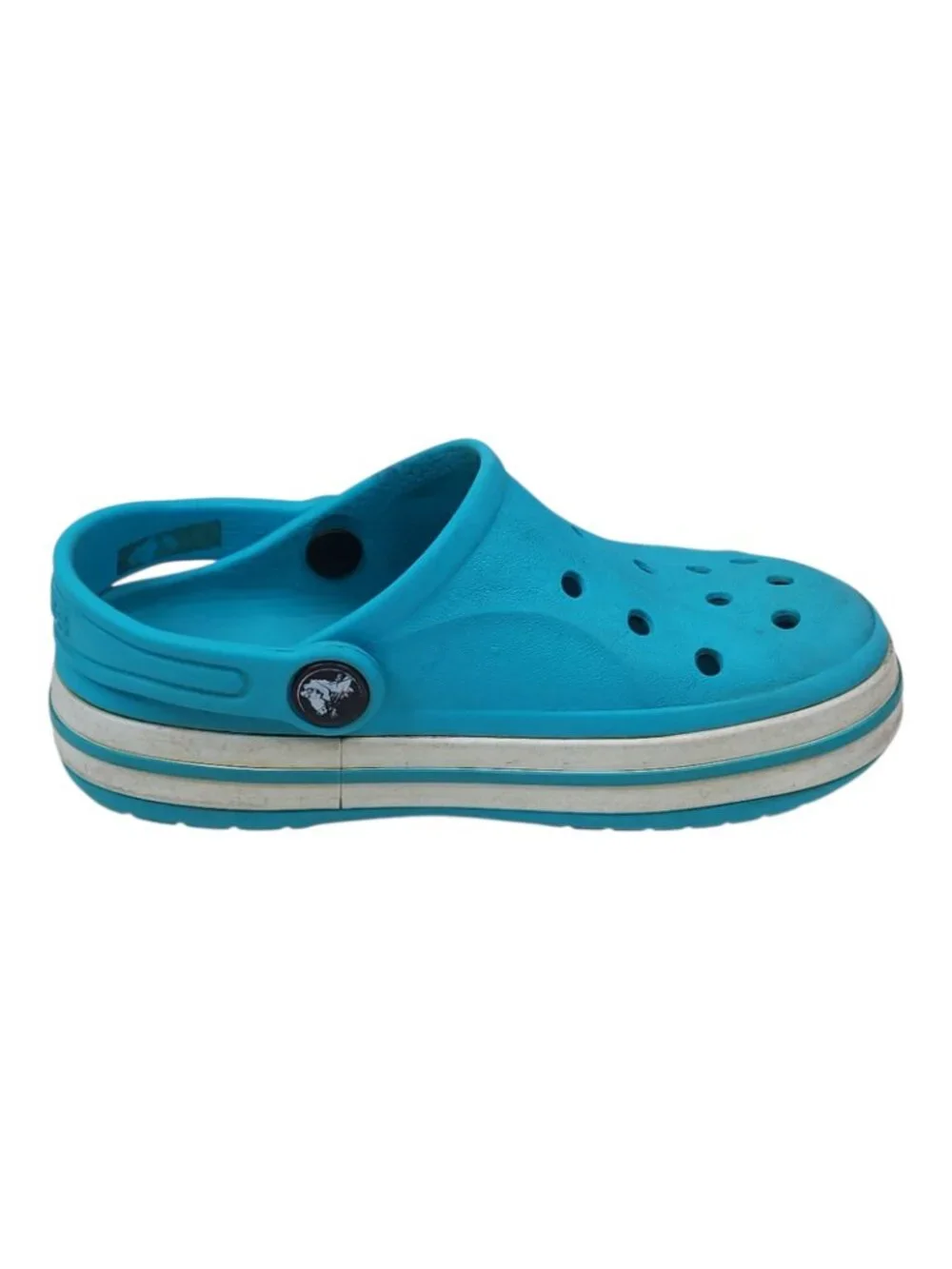 Crocs C10 Blue Slip-On Clogs With Adjustable Heel Strap For Kids Blue
